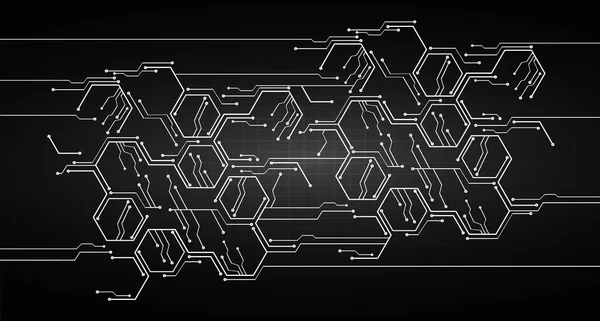 Placa Circuito Binário Tecnologia Futura Cibersegurança Abstrato Conceito Fundo —  Vetores de Stock