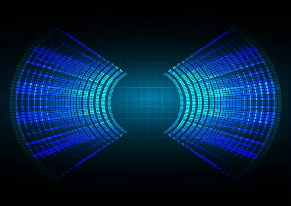 Ondas Sonoras Tecnologia Abstrata Fundo Ilustração Vetorial —  Vetores de Stock