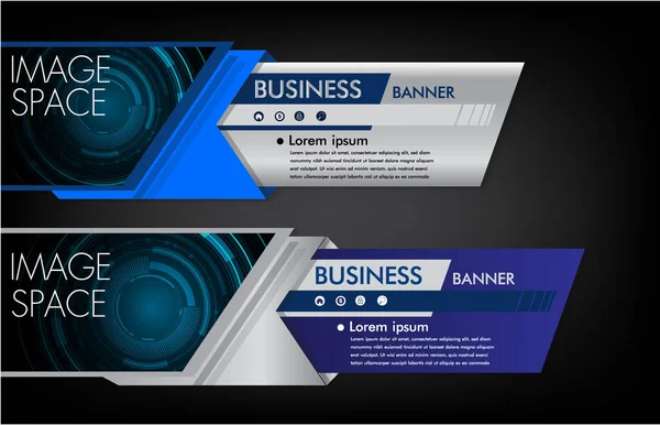 Bunte Moderne Banner Konzept Hintergrund Vektor Vorlage — Stockvektor