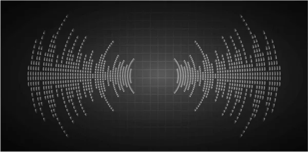 Sound Waves Abstract Technology Vector Illustration Background — Stock Vector