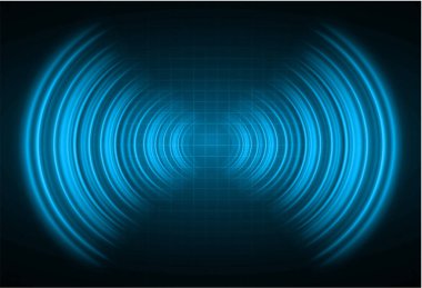 ses dalgaları, soyut teknoloji, vektör illüstrasyon arka planı