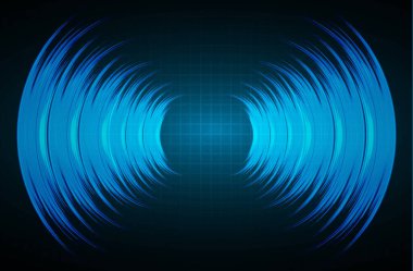 ses dalgaları, soyut teknoloji, vektör illüstrasyon arka planı