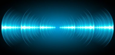 ses dalgaları, soyut teknoloji, vektör illüstrasyon arka planı