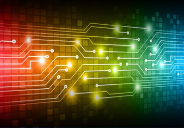 vektör soyut arkaplan, yüksek hızlı dijital internet bağlantı tasarımı