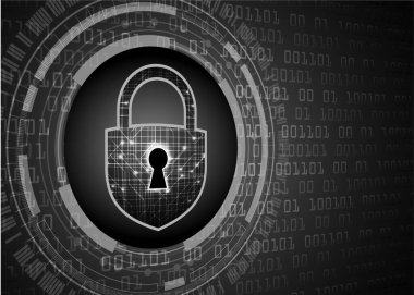 veri güvenliği kavramı arka plan, vektör illüstrasyonu