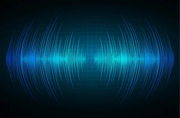 Ηχητικά Κύματα Αφηρημένη Τεχνολογία Διανυσματική Απεικόνιση Φόντου — Διανυσματικό Αρχείο