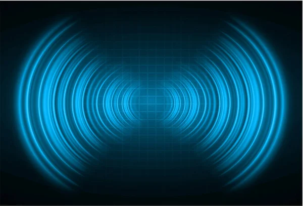 Ondes Sonores Technologie Abstraite Fond Illustration Vectorielle — Image vectorielle