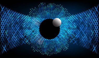 güvenlik siber konsepti göz, soyut yüksek hızlı dijital internet bağlantısı tasarımı