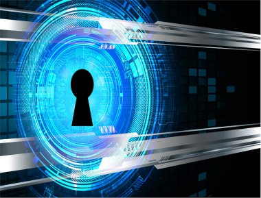 Soyut yüksek hızlı dijital internet bağlantısı tasarımı, siber güvenlik kavramı arka planı