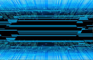 Mavi siber devre gelecekteki teknoloji konsepti