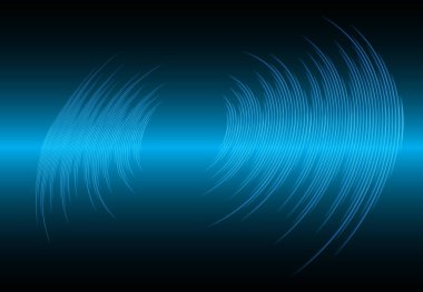 Ses dalgaları salınıyor karanlık ışık