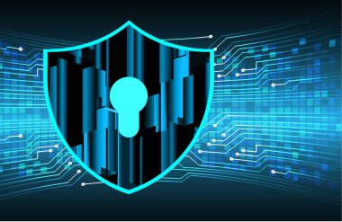 Soyut yüksek hızlı dijital internet bağlantısı tasarımı, siber güvenlik kavramı arka planı