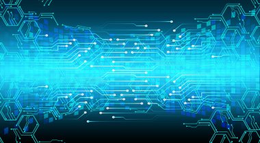 Mavi siber devre gelecekteki teknoloji konsepti