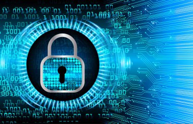 Soyut yüksek hızlı dijital internet bağlantısı tasarımı, siber güvenlik kavramı arka planı