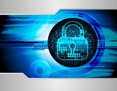 Soyut yüksek hızlı dijital internet bağlantısı tasarımı, siber güvenlik kavramı arka planı