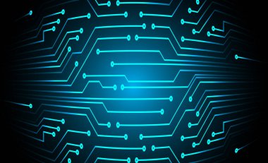 Siber güvenlik teknolojisi, bilgi siber güvenlik kavramı için soyut bir geçmiş. Vektör illüstrasyonu.