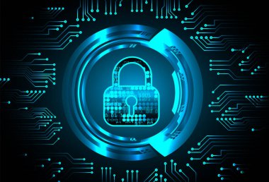 Soyut yüksek hızlı dijital internet bağlantısı tasarımı, siber güvenlik kavramı arka planı