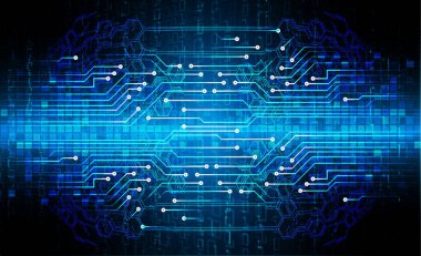 Soyut fütüristik teknoloji kavramı. Dijital Veri İllüstrasyonu.