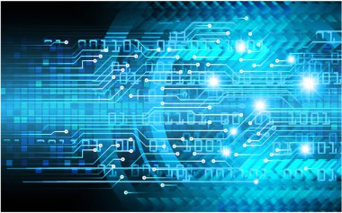 Mavi siber devre gelecekteki teknoloji konsepti