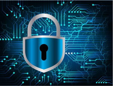 Soyut yüksek hızlı dijital internet bağlantısı tasarımı, siber güvenlik kavramı arka planı