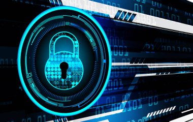 Soyut yüksek hızlı dijital internet bağlantısı tasarımı, siber güvenlik kavramı arka planı