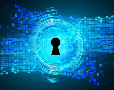 Soyut yüksek hızlı dijital internet bağlantısı tasarımı, siber güvenlik kavramı arka planı