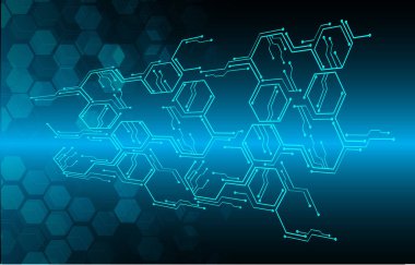 Soyut yüksek hızlı dijital internet bağlantısı tasarımı, siber güvenlik kavramı arka planı
