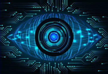 Siber güvenlik kavramı arka plan, dijital soyut vektör çizimi tasarımı