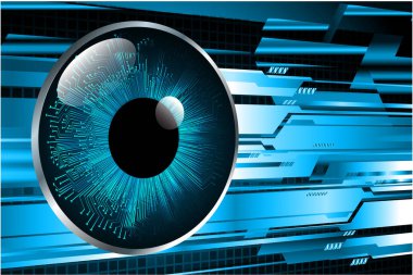 güvenlik siber konsepti göz, soyut yüksek hızlı dijital internet bağlantısı tasarımı