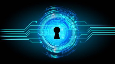 anahtar deliğine sahip siber güvenlik kavramı, soyut yüksek hızlı dijital internet bağlantı tasarımı