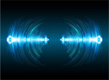 Ses dalgaları salınıyor karanlık ışık