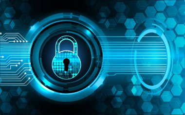 Soyut yüksek hızlı dijital internet bağlantısı tasarımı, siber güvenlik kavramı arka planı