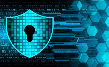 Soyut yüksek hızlı dijital internet bağlantısı tasarımı, siber güvenlik kavramı arka planı