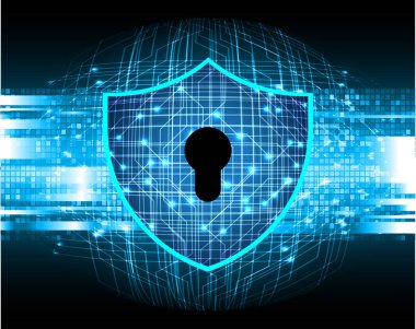anahtar deliğine sahip siber güvenlik kavramı, soyut yüksek hızlı dijital internet bağlantı tasarımı