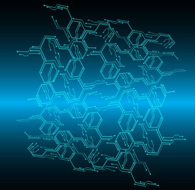 Soyut yüksek hızlı dijital internet bağlantısı tasarımı, siber güvenlik kavramı arka planı