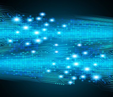 Soyut fütüristik teknoloji kavramı. Dijital Veri İllüstrasyonu.