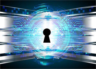 Soyut yüksek hızlı dijital internet bağlantısı tasarımı, siber güvenlik kavramı arka planı