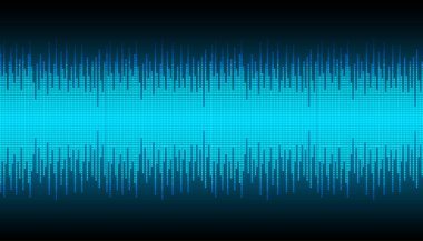 Ses dalgaları dalgalanan koyu mavi ışık