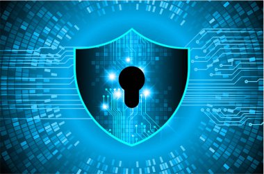 Soyut yüksek hızlı dijital internet bağlantısı tasarımı, siber güvenlik kavramı arka planı