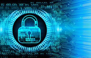 Soyut yüksek hızlı dijital internet bağlantısı tasarımı, siber güvenlik kavramı arka planı