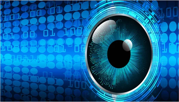 Mavi göz siber devre gelecekteki teknoloji konsepti