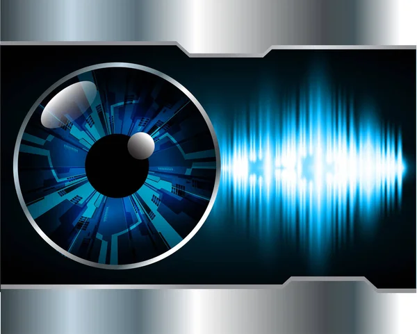 Blue Eye Cyber Circuit Future Technology Background — стоковый вектор