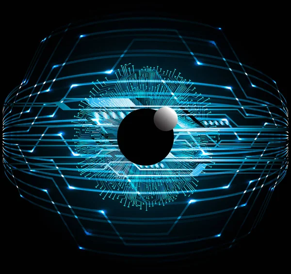 Mavi göz siber devre gelecekteki teknoloji konsepti