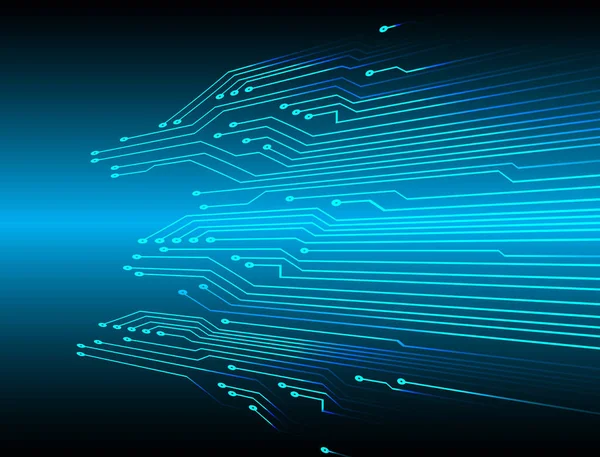 Fondo Concepto Tecnología Futura Circuito Cibernético Azul — Archivo Imágenes Vectoriales