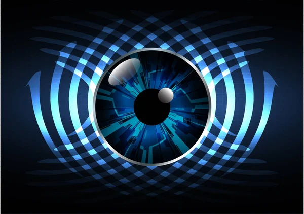 Tecnologia Ciência Conceito Olho Digital Link Binário Tecnologia Fundo Abstrato — Vetor de Stock