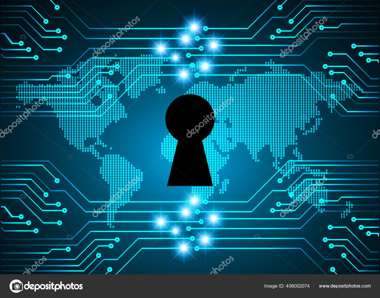 Cyber Security Concept Background Keyhole Abstract High Speed Digital Internet Stok Vektor C Titima157 Gmail Com 406002074