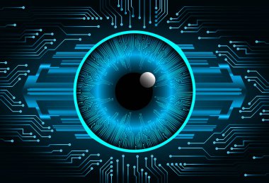 Siber güvenlik kavramı arka plan, dijital soyut vektör çizimi tasarımı