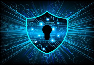 Soyut yüksek hızlı dijital internet bağlantısı tasarımı, siber güvenlik kavramı arka planı