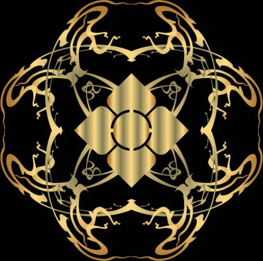 Tayland sanat dekorasyonu unsuru. Vektör illüstrasyonu