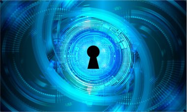 Soyut yüksek hızlı dijital internet bağlantısı tasarımı, siber güvenlik kavramı arka planı